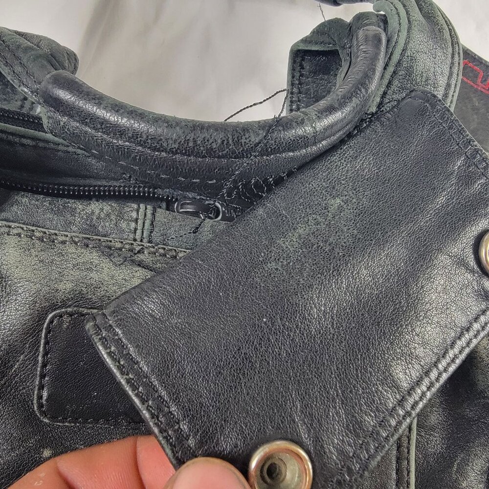 Tumi Alpha Black Leather Expandable Organizer Briefcase Bag - Picture 9 of 9